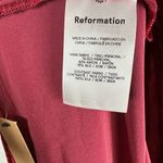 Reformation  Livia Velvet Silk Dress Puff Sleeves Crimson Red Size 0 Photo 8