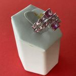 Bomb Party RBP7036 “Meet Me Here” LC Pink Corundum on Rhodium Size 7 Ring NWT Photo 1