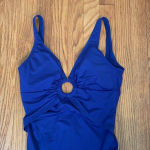 Tommy Bahama  ring front cut out one piece swimsuit blue‎ size 8 Photo 2