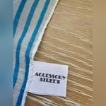 Accessory Street Blue Polka Dot Striped Sheer Long Neck Scarf Photo 2