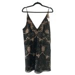 Free People NWT Night Shimmer Sequined Black Slip Dress Sz 12 Photo 2