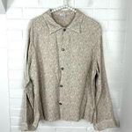 CP Shades  Neutral Vine Leaf Embroidered Button Down Long Sleeve Top Size M Photo 0