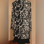 Dress Barn  long sleeve black and white yellow jTunic blouse Yellow Jewels size L Photo 3