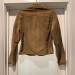 Live a Little Brown Suede Leather Jacket Blazer Size S Western Rustic Moto Chic Photo 4