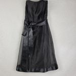 Dessy Collection Dress 4 Black Strapless Bow Tie Belt A Photo 10