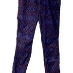 Free People  Women's Purple Aztec Skinny Jeans Size 30 Photo 0