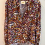 Anthropologie  Maeve Colette Floral Printed Peasant Blouse Medium Photo 0