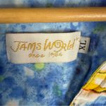 Jams World  XL Sunflower‎ Print Button Up Rayon Shirt Women's 3/4 Sleeve Boho Photo 2