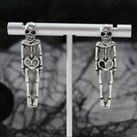 Silver Color Skeleton Earrings Photo 1