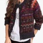 Free People XS Nordic Parti Alpaca Wool button sweater Photo 0