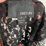 Greylin Black Ditsy Floral Speckled Peplum Camisole Top Size Small Photo 7