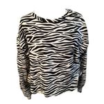 Candie's Juniors' Balloon Sleeve Animal Print Sweatshirt, Size: Large, Black Photo 3