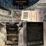 Juicy Couture  Malibu Dip Dye Wide Flate Leg Jeans Bright Blue Ombre 28 NWT Photo 7