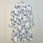 Saloni Tilly Monkey & Branches Poplin Cotton Blue White Dress Size 2 Photo 1