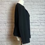 Anne Klein Black Gold Zip Moto Jacket Women's L Photo 1