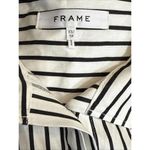 Revolve Frame  Linen Blend Striped Organic Short Sleeve Button Up Blouse Size XS Photo 6
