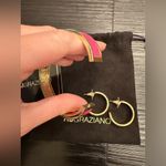 NWOT RJ Graziano Pink and Gold Jewelry Set Bangle Bracelet & Hoop Earrings Photo 4