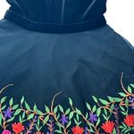 Jovani JVN  Womens Formal Dress 6 Cocktail Holiday Party Velvet Retro Embroider Photo 12