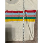 EXPRESS  One Eleven Cropped Sweater Size Small Striped Cream Vibrant Photo 5