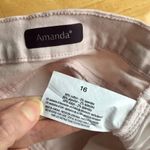 Gloria Vanderbilt  Amanda High-Rise, Straight Leg, Zip Fly Jeans, Pink, Size 16 Photo 4