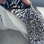 Loft  Brown White Cotton Silk Print Mini Skirt Size 8 Petite Photo 4