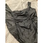 J.Crew  Size 24 New Black Ruched Square Neck One Piece Swimsuit Photo 4