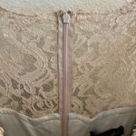 Tadashi Shoji  BHLDN Anthropologie Lace Boatneck 3/4 Sleeve Gown Cream Dress 12 Photo 8