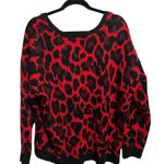 Apt. 9  Red Leopard Print Sweater Photo 1