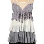 Garcia | Grey Black Neutrals Tiered Ruffle Cocktail Formal Dress Size S Small Photo 0