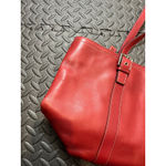 Coach Vintage  HAMPTON TOTE F10195 Red‎ LEATHER Classic Womens Y2K BAG PURSE Photo 4