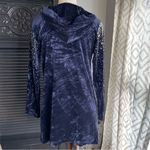 Giuseppe Zanotti  Y2K‎ Sweatshirt Dress Velour Rhinestone Zip Up Hoodie 42 Photo 6