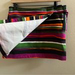 Kate Spade SATURDAY Buckle Over Mini Skirt Multicolor Striped Cotton Wrap Size 2 Photo 2