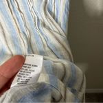 CP Shades  Regina Linen Striped V-Neck Cap Sleeve Pintuck Tunic Dress Blue Size S Photo 7