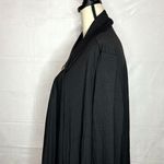 Chatoyant  Big Button Wrap Cardigan Tunic Top Size 2XL Black Knit Fringe Photo 3
