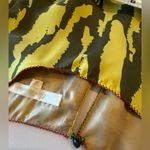 ROY STUDIO 100% Silk Sleeveless‎ Summer or Spring Yellow Dress Size 38 Green Photo 4