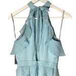 Lovers + Friends NWT  Ruffle Halter Maxi Dress Baby Blue XS Photo 12