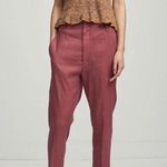 Isabel Marant Etoile Oah City Trouser Tapered High Rise Linen Trouser Pant 36 Photo 0