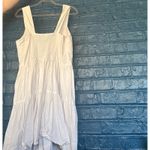 Bileyblue White Mini‎ Dress Sleeveless Button Tiered Casual Summer Dress Size L Photo 4