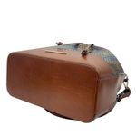 Brahmin  Marlowe Embossed Leather Bucket Bag Bottle Blue Fletcher Photo 6