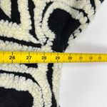 Farm Rio NWOT  Wool Blend Wild Hearts Tie-Belt Fleece Coat Size L Black White Photo 8