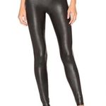 Spanx Faux Leather Leggings Shapewear High Waist Full Length Black Shine Medium Photo 0