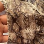 Adrienne  Beige Snake Print Long Sleeve Dress Photo 9
