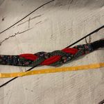 Vintage braided cloth belt Velcro closure Black Photo 5