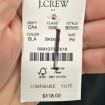 J. Crew Factory Mini Dress Ruffle Neck Black Suiting Career‎ Office Feminine OP Size 0P Photo 3