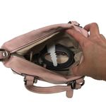 Charming Charlie pink light convertible handbag crossbody purse Photo 3