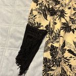 ANGL  Black and Cream Floral Kimono size S Photo 3