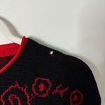 Pendleton  Vintage Wool Cardigan Size Medium Black Red Christmas Made in USA Photo 6