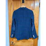 Veronica Beard Blue Crew Glen Plaid Cutaway Suede Elbow Patch Dickey Blazer Sz 4 Photo 8