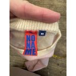 NO NAME Pink Cream Short Sleeve Cashmere Sweater Color block Size XS Photo 5
