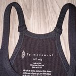 Free People Movement Black Happiness Runs Square Neck Ribbed Cropped Tank Top Photo 4